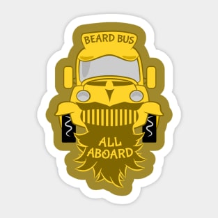 Beard Bus Sticker